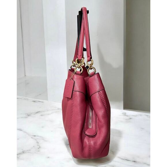 Coach F28997 Lexy Pebble Leather Shoulder Bag - Picture 4 of 11